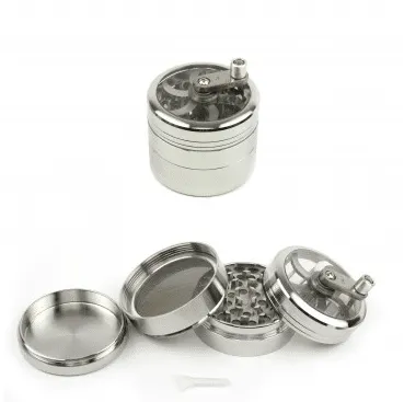 Aluminum grinder with crank