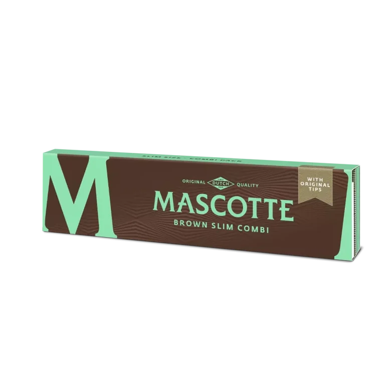 Mascotte Brown King Size Slim Rolling Papers + Tips