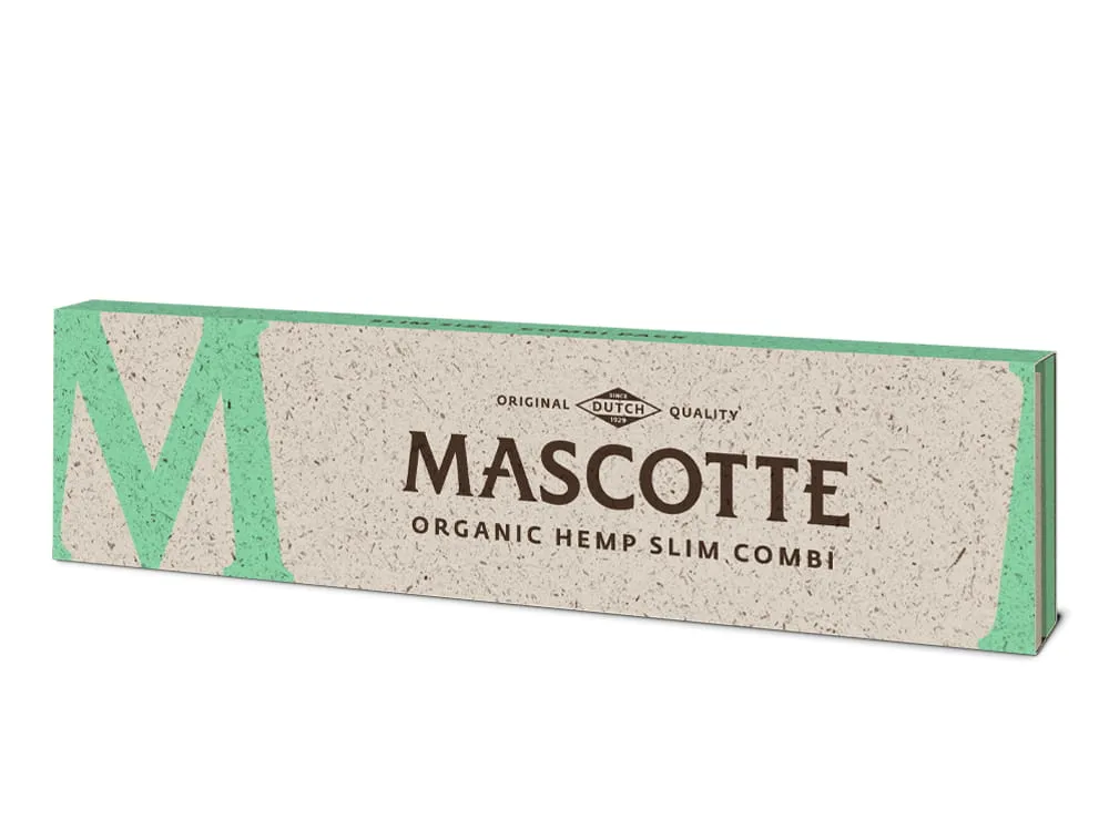 Mascotte Organic Hemp Slim Combi Rolling Papers with Tips