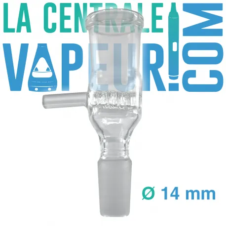 Bowl with glass screen and straight handle...