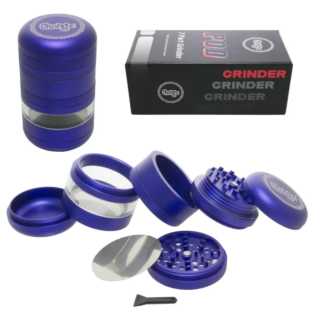 Chongz 55mm 7 Part Aluminium Pod Grinder - UK