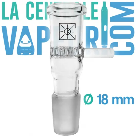 Fireplace with glass grate and 18 mm...