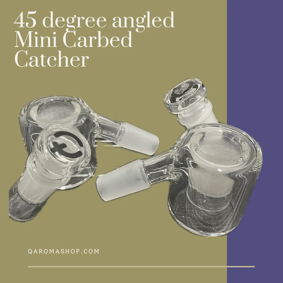 QaromaShop 45 Angled Mini Carb Cap Catcher