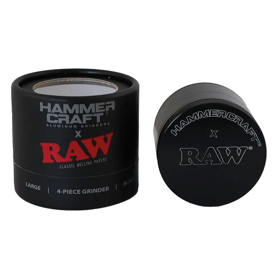 RAW Hammer Craft Groß Aluminium Grinder 4 Teile - 60mm