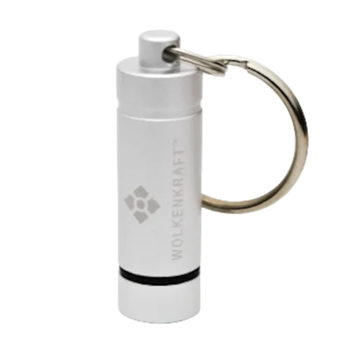 WOLKENKRAFT Dosing Capsule-Container for 2 Kapseln (WOLKENKRAFT ÄRiS, FX MINI and ULTRA's) *Silber*