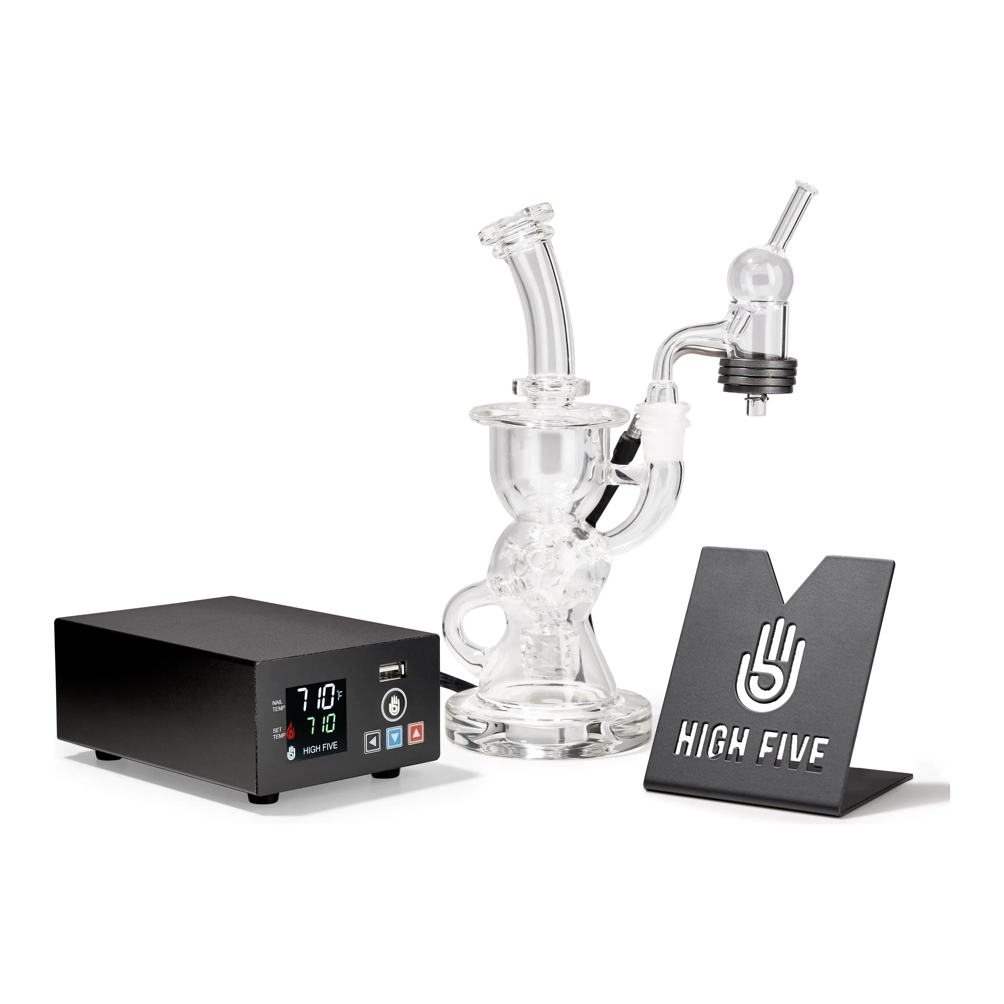 High Five LCD E-Nail Quartz E-Banger Rig Kit